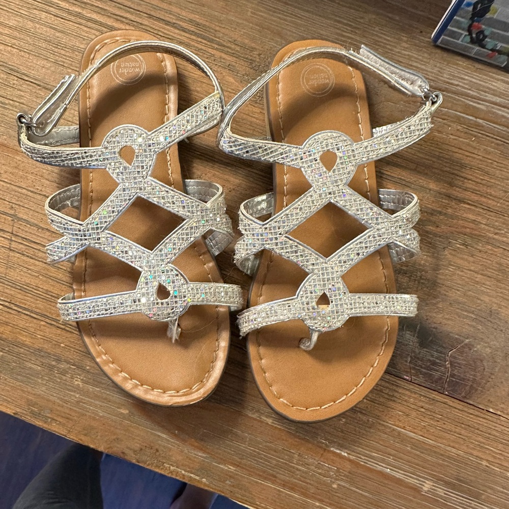 Girl’s silver sandals